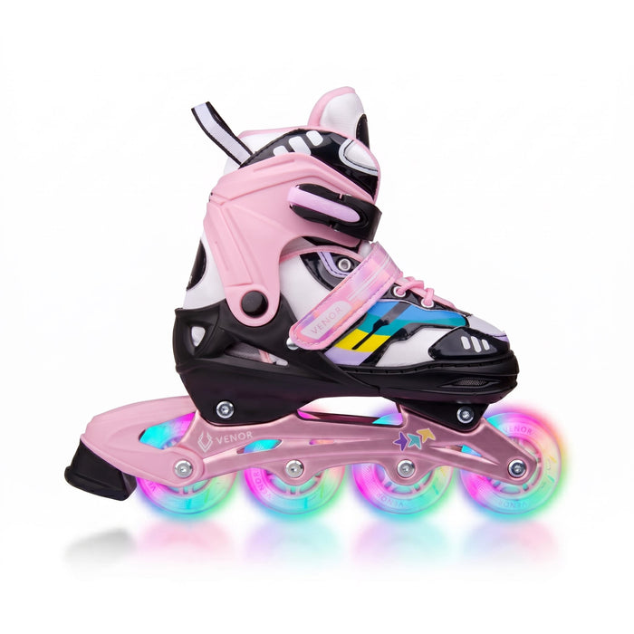 VENOR Ignite LED Skeelers - Black/Pink