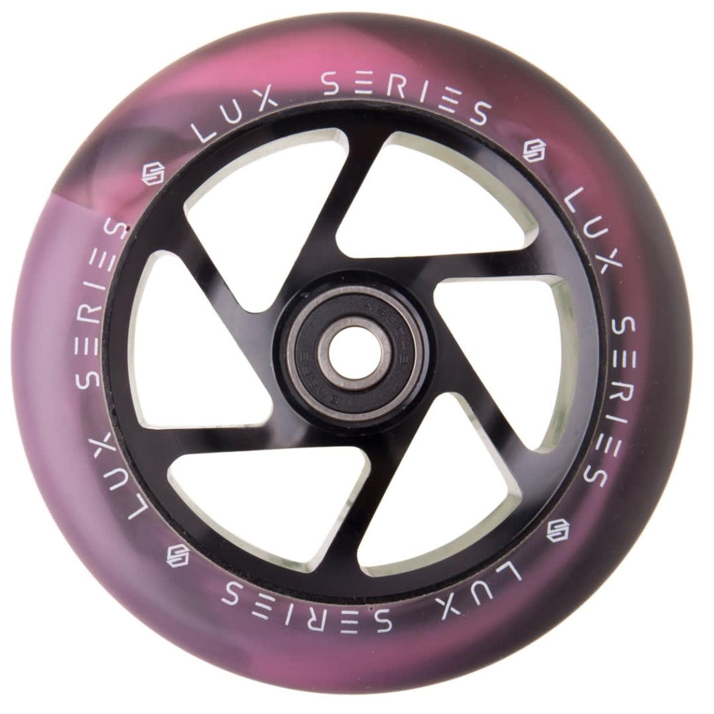 Striker Lux Spoked 110mm Hjul til Løbehjul - Black/Pink-ScootWorld.dk