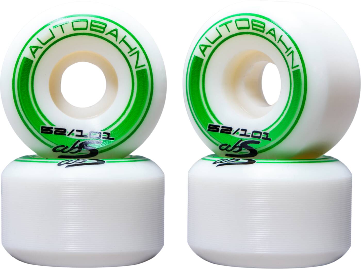 Autobahn GT1 Wide Body 101A Skateboard Hjul 4-Pak - White-ScootWorld.dk