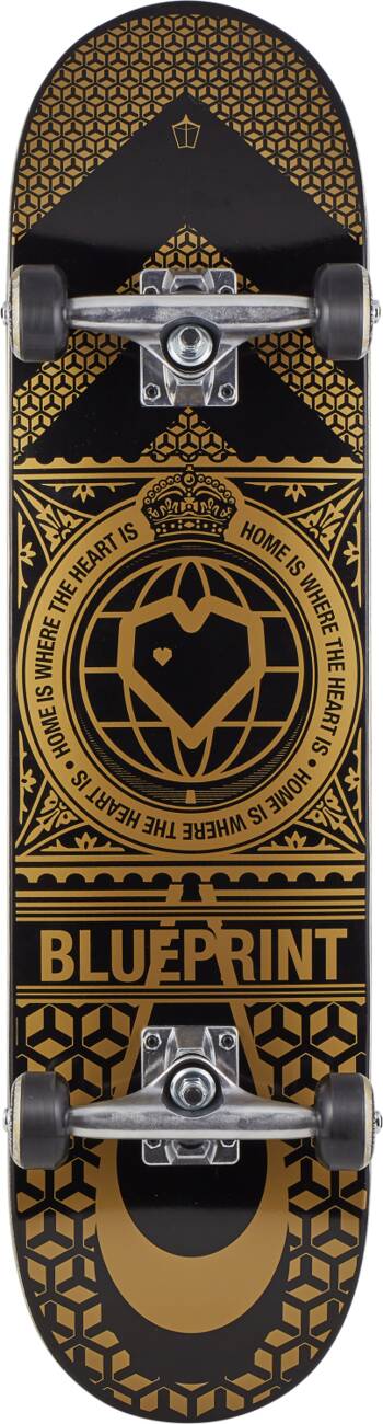 Blueprint Home Heart Komplet Skateboard - Black/Gold