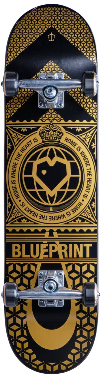 Blueprint Home Heart Skateboard Complets - V2 Black