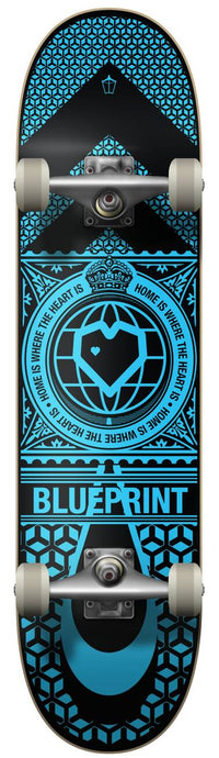 Blueprint Home Heart Skateboard Complets - Blue/Black