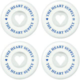 Heart Supply Clean Heart 99A Skateboard Hjul 4-Pak - White/Blue-ScootWorld.dk