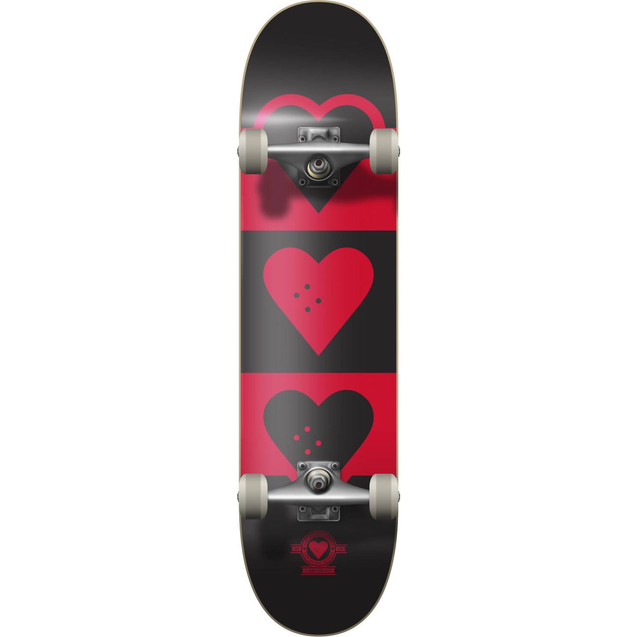 Heart Supply Quadron Logo Komplet Skateboard - Red-ScootWorld.dk