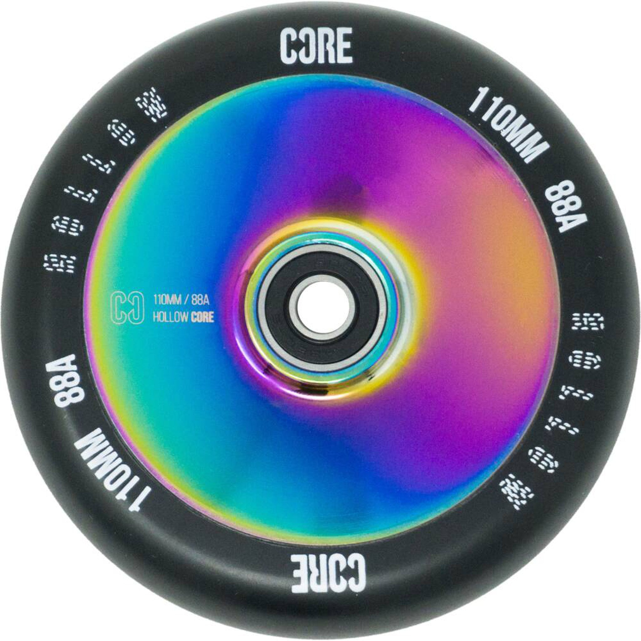 CORE Hollowcore V2 Hjul Til Løbehjul - Black/Rainbow-ScootWorld.dk