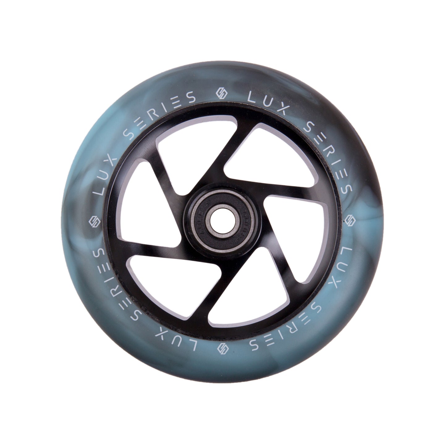 Striker Lux Spoked 110mm Hjul til Løbehjul - Black/Teal-ScootWorld.dk