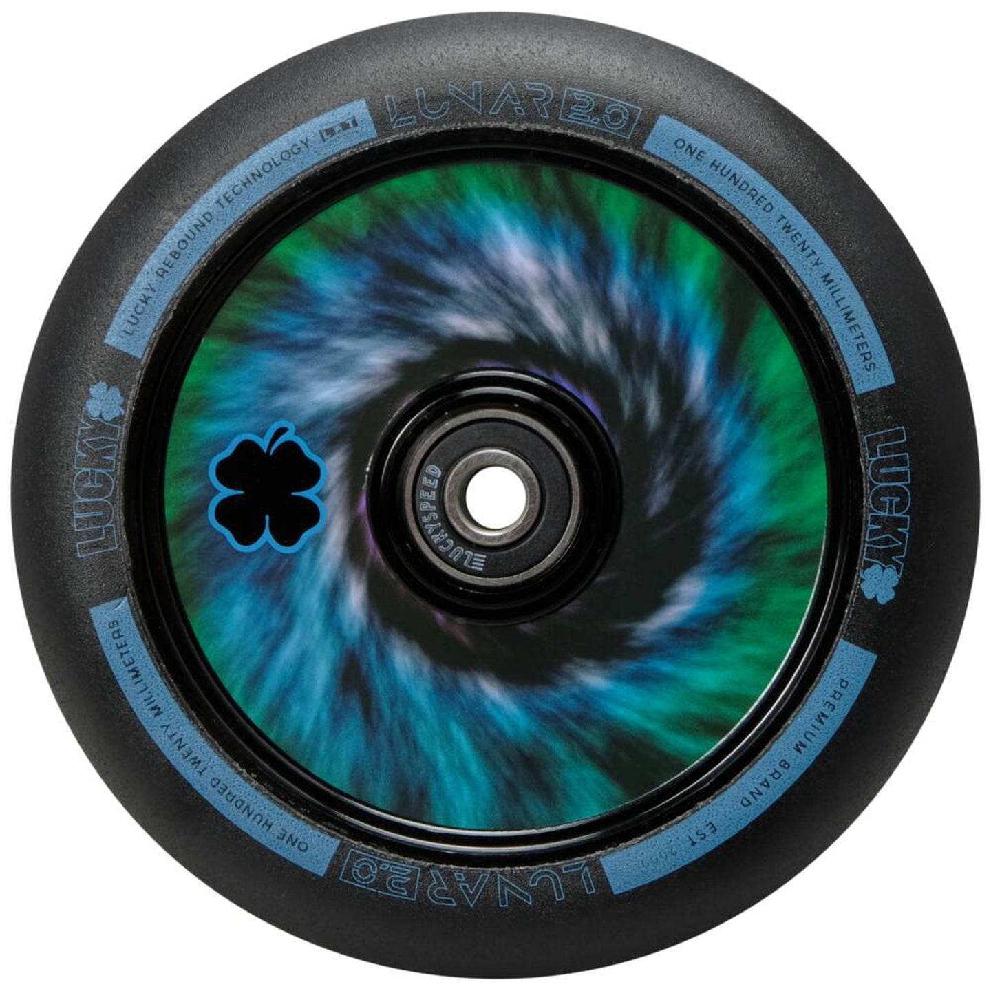 Lucky Lunar 120mm Hjul Til Løbehjul - Tie Dye-ScootWorld.dk